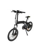 Durable Fold Up Electric Bike Black Color Fat Tire Chain Wheel Steel Material