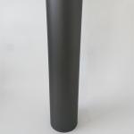 6 Inch Straight Single Wall Stainless Steel Flue Pipe Black Powder Coated System