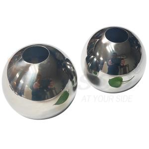 Wholesale AISI 201 304 SS Handrail Decoration Fittings 51mm 60mm Diameter Stainless Steel Hollow Ball For 19mm Round Pipe from china suppliers