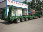 Green Red Low Bed Semi Trailers With Hydraulic Mechanical Suspension