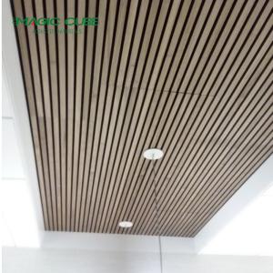 Wholesale Veneer Finish Wood Slats Acoustic Wall Panel for Ceiling Soundproofing in Modern Design from china suppliers