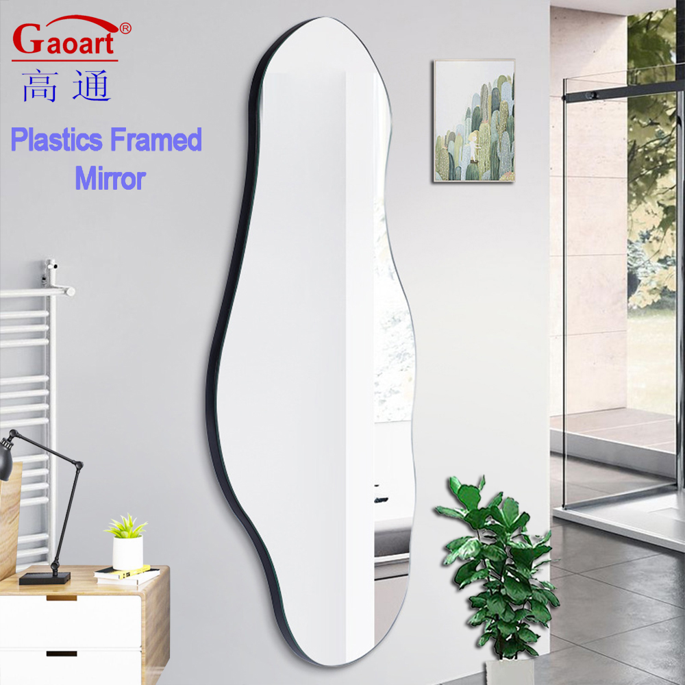 Large Bedroom Decoration Wall Mirror in Art Deco Style for Design Oval Shaving Mirror