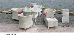 Wholesale 6pcs outdoor dining set with 4pcs chairs 1 ottoman-8169 from china suppliers