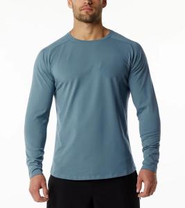 Wholesale Men′s Fitted Long Sleeve 94% Cotton 6% Elastane Custom Logo Shirt from china suppliers