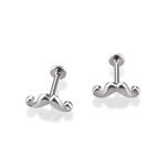 Wholesale body piercing jewelry mustache bar cheap cute lip stud labret ring