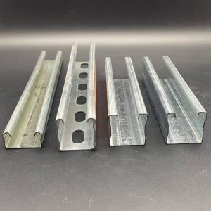 Wholesale Heavy Duty 41x41 41x21 Rib Reinforcement Slotted Plain Unistrut Channel from china suppliers
