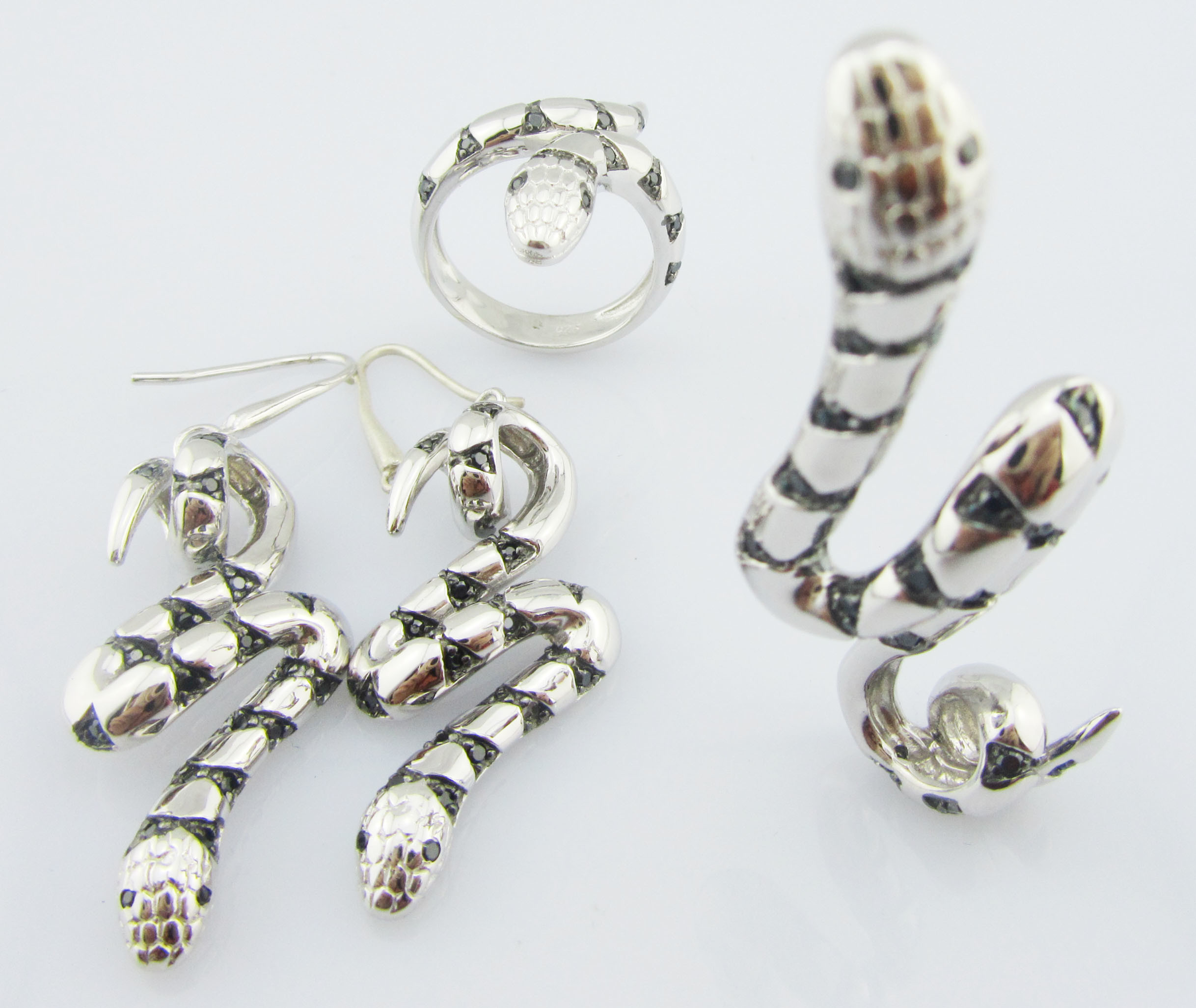 Classic Silver 925 Jewelry Set With AAA Cz Stone Dangle Pendant