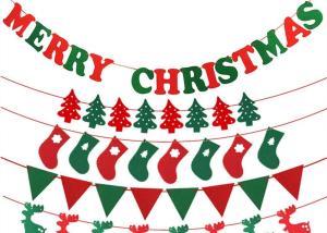 Wholesale 6 Set 55 PCS Merry Christmas And Happy New Year Banner from china suppliers