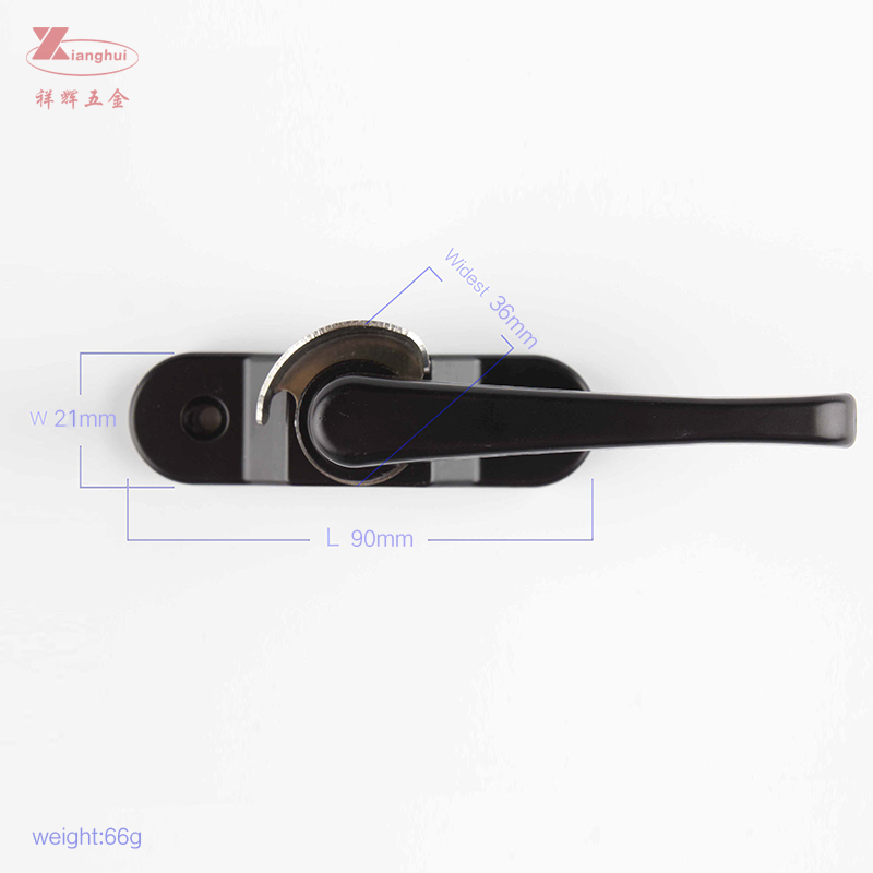 UPVC Crescent Moon Lock Aluminum Alloy UPVC Window Lock with Zinc Alloy Material