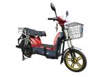 450W Adult Electric Bicycle Red Battery Operated Bikes With Motorcyle Seat Steel