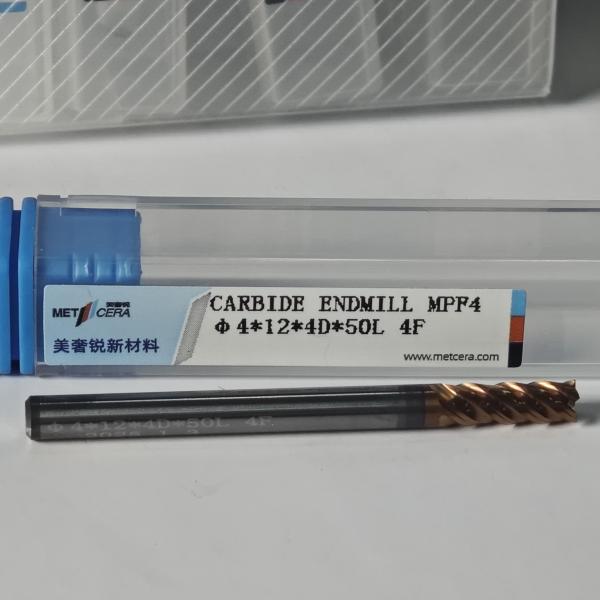 4mm MPF4 Universal 4 Flutes Flat End Mill for Dry Wet Machining of Carbon Steel