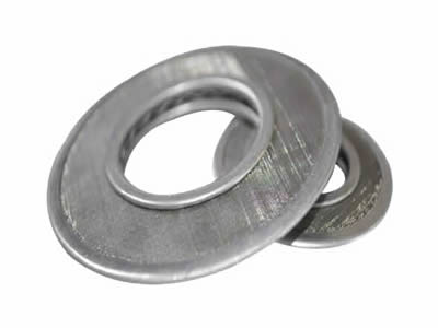 A big ring filter disc is leaning on a smaller one.