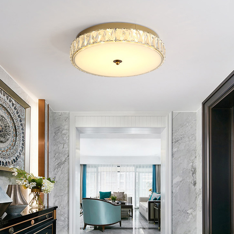 Modern Simple Light Luxury Crystal Lamp Bedroom Lamp Round led room light(WH-CA-84)