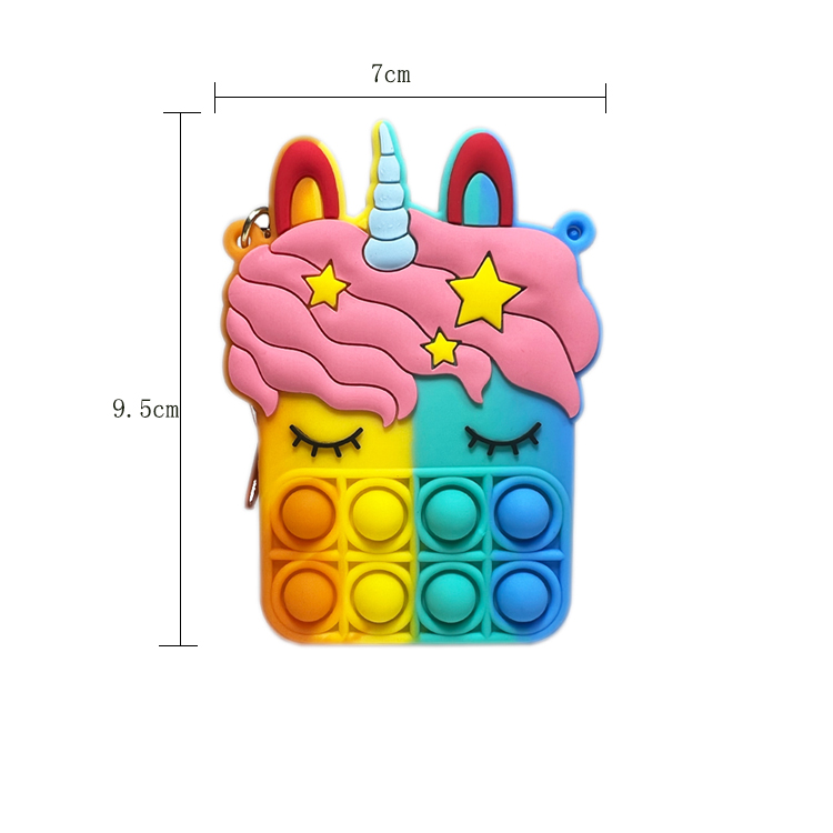 Baby Silicone Products Toy Girls Girls Bag MHC Hot Sellers Unicorn Stress Relief Silicone Bag Popular Fingertip Wallet