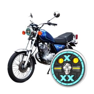 Wholesale Yellow White LED Red Skull Motorcycle Headlight 3030SMD IP67 Waterproof from china suppliers