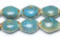 Wholesale Jewelry Essentials Crafting Beads Blue Ceramic Rhombus Beads, 25 Beads Per Strand from china suppliers