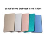201 304 Decorative Stainless Steel Sheet 1.0mm Bead Blasted Color Metal Sheet