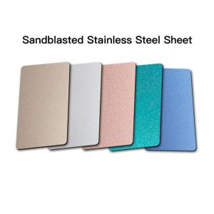 Wholesale 201 304 Decorative Stainless Steel Sheet 1.0mm Bead Blasted Color Metal Sheet For Wall Panel from china suppliers