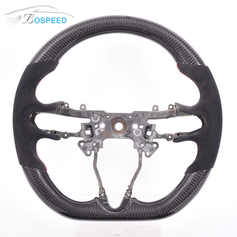 ODM Black RGB Honda Carbon Fiber Steering Wheel Leather Sports New