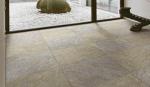 3d Sandstone Glazed Porcelain Tile Floor Acid Resistant Yellow Beige Color