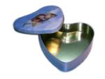 165*152*42hmm Heart Shaped Tin Box , Customized Logo Christmas Chocolate Box