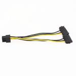 6Pin to 2 ST Cable Male to Female Hard Drive Power Cable Video Card Power
