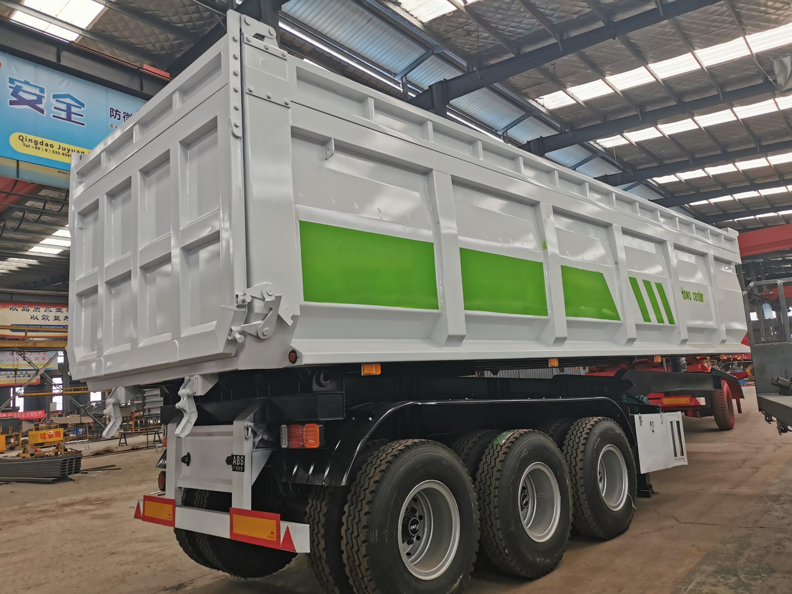 40 Tons 40 Cubic Meter Container Tipper Truck Semi Trailer Featuring 10 Leaf Spring