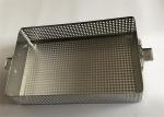 Stainless Steel Perforated Autoclave Metal Wire Basket For Medical Sterilization