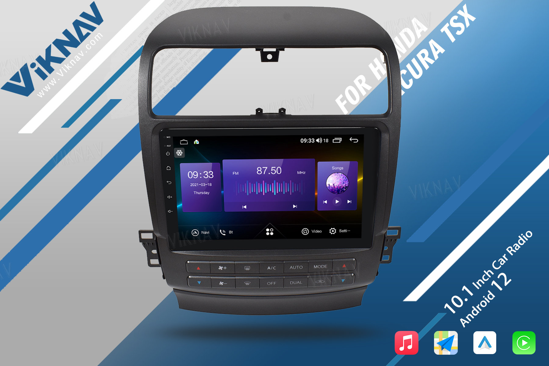 Viknav Android Car Radio For Honda Acura TSX 2004-2008 Car Stereo Receiver Touch Screen