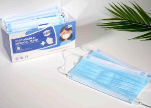 Wholesale Adult Blue White Disposable Medical Mask With Flexible Adjustable Earloops from china suppliers