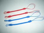 Custom Red/Blue Mini Short Pen Spiral Tethers w/Different Nylon Strap on Both