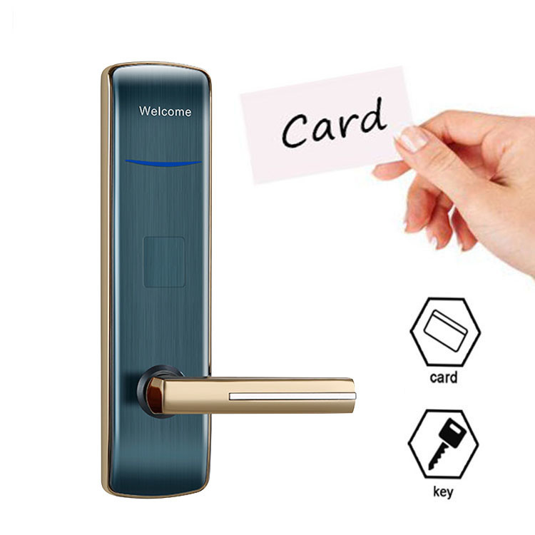 3 Colors Optional Keyless Hotel Smart Door Locks with Swipe Card