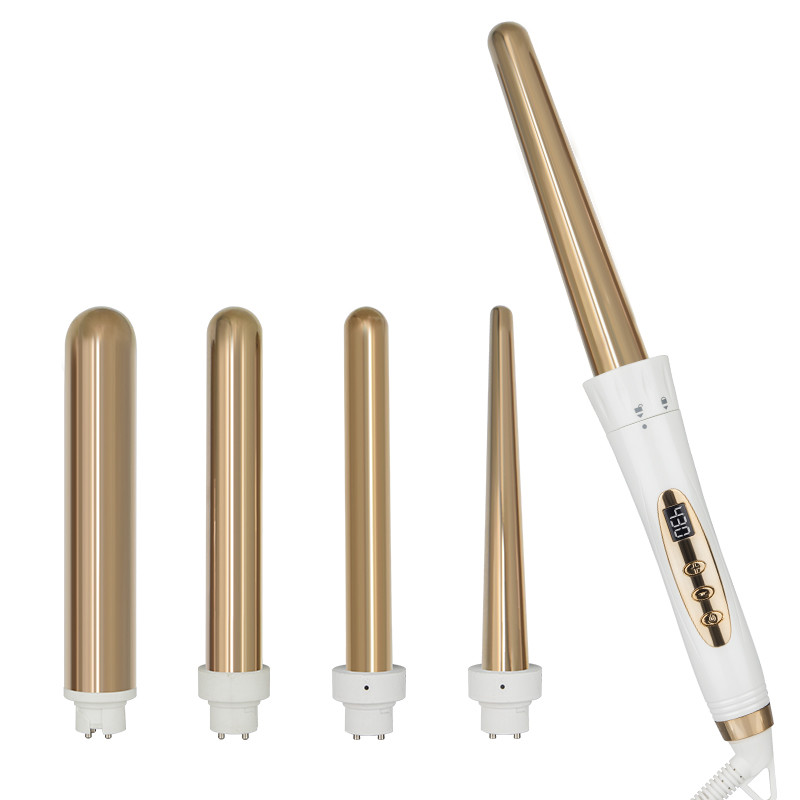 Household 5 In 1 Curling Iron Set With 5 Interchangeable Ceramic Barrels