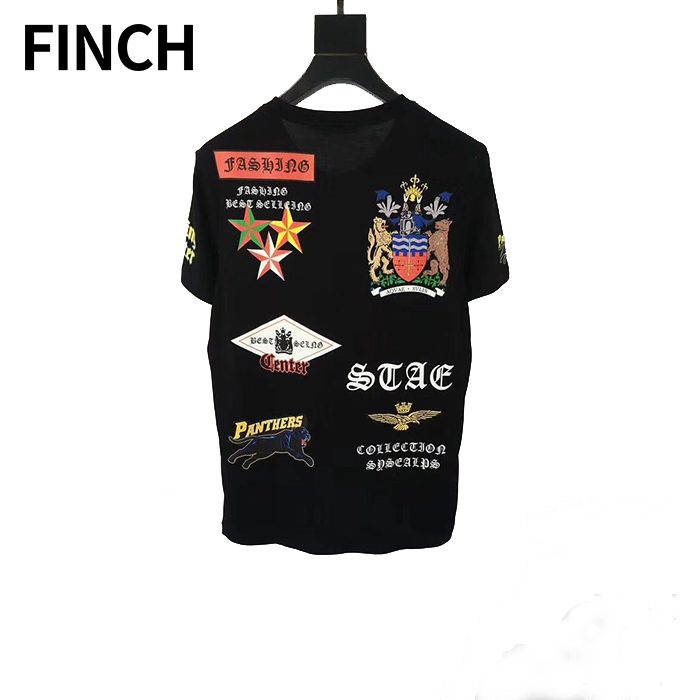 Best quality custom print men's fashion t shirt printing boys black t-shirt hip hop for men