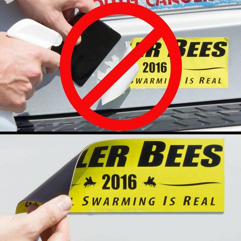 Self Adhesive Custom Car Magnetic Bumper Stickers Flexible Magnet Material
