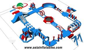 Wholesale Blue Color Pool 30M 0.6mm PVC Inflatable Water Park from china suppliers