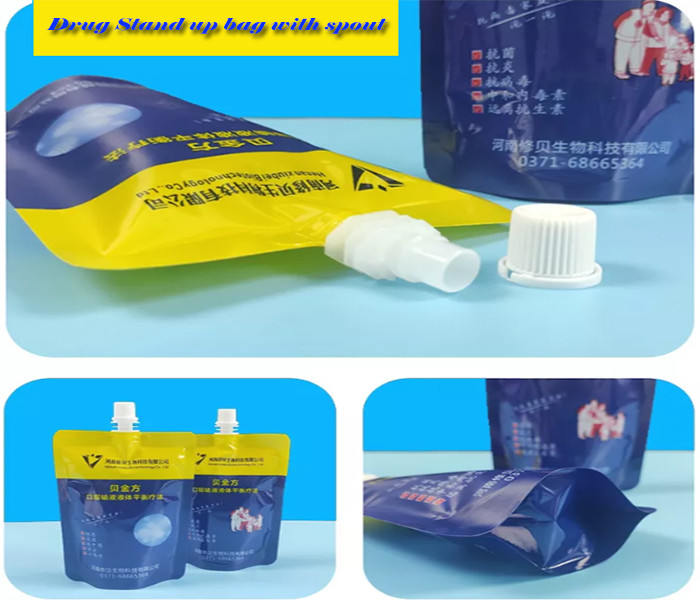 Customized Plastic Nozzle Laundry Detergent Spout Pouch Independent Storage Bag