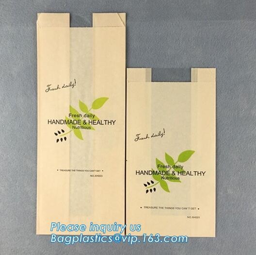 zipper. ziplock, Custom printed paper bread bags use for food packaging,Open Top Kraft Paper Laminated Foil Lined Flat B