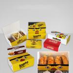 Eco Friendly Paper Fried Chicken Boxes Clamshell For Food Packaging