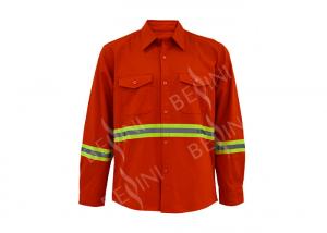 High Visibility Custom Work Shirts XS-3XL Size With Detailed Sleeve Band