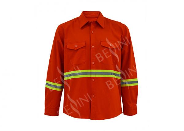 Quality High Visibility Custom Work Shirts XS-3XL Size With Detailed Sleeve Band for sale