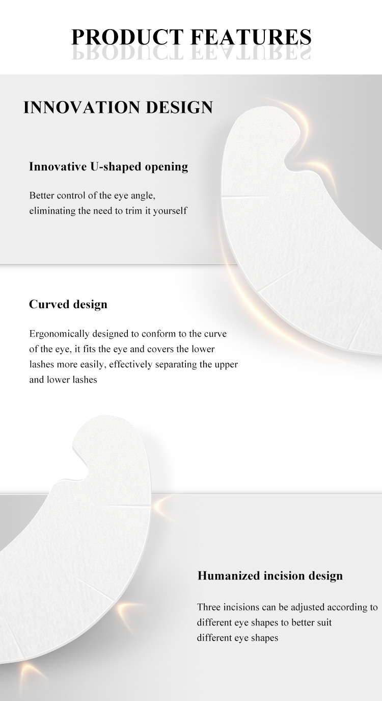 Non Woven Fabric Color Under Eye Gel Pad Hydrogel For Eyelash Extension Customized Logo