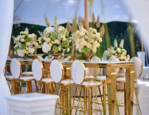 Wholesale Wedding Party Event Stainless Steel Bar Stool for Dining Room Bar from china suppliers