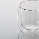 Double Wall 9oz Hand Blown Glass Tumbler 270ml Clear Insulated Coffee Cups