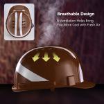 Brown Workplace Safety Equipments Working At Height Helmet Regulations