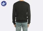 Winter Mens Full Zip Cardigan Sweater , Mens Long Knit Cardigan Anti - Pilling