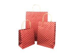 Wholesale Red Thick Luxury Christmas Packaging / Mini Christmas Gift Bags Spot Printing from china suppliers
