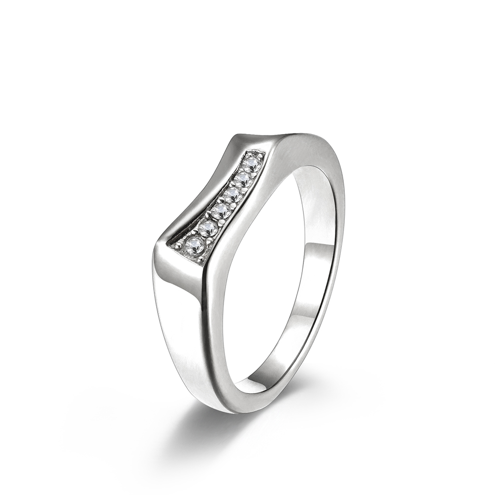 Gold Plated 316 Stainless Steel Ring Jewelry Men Stainless Steel Diamond Ring
