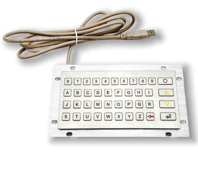 Lightweight Panel Mounted Keyboard Stainless Steel Mini Industrial Keyboard