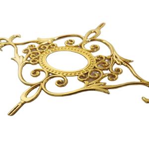 Wholesale 5*9 popular golden aluminum Georgian decorative bars flower for windows from china suppliers